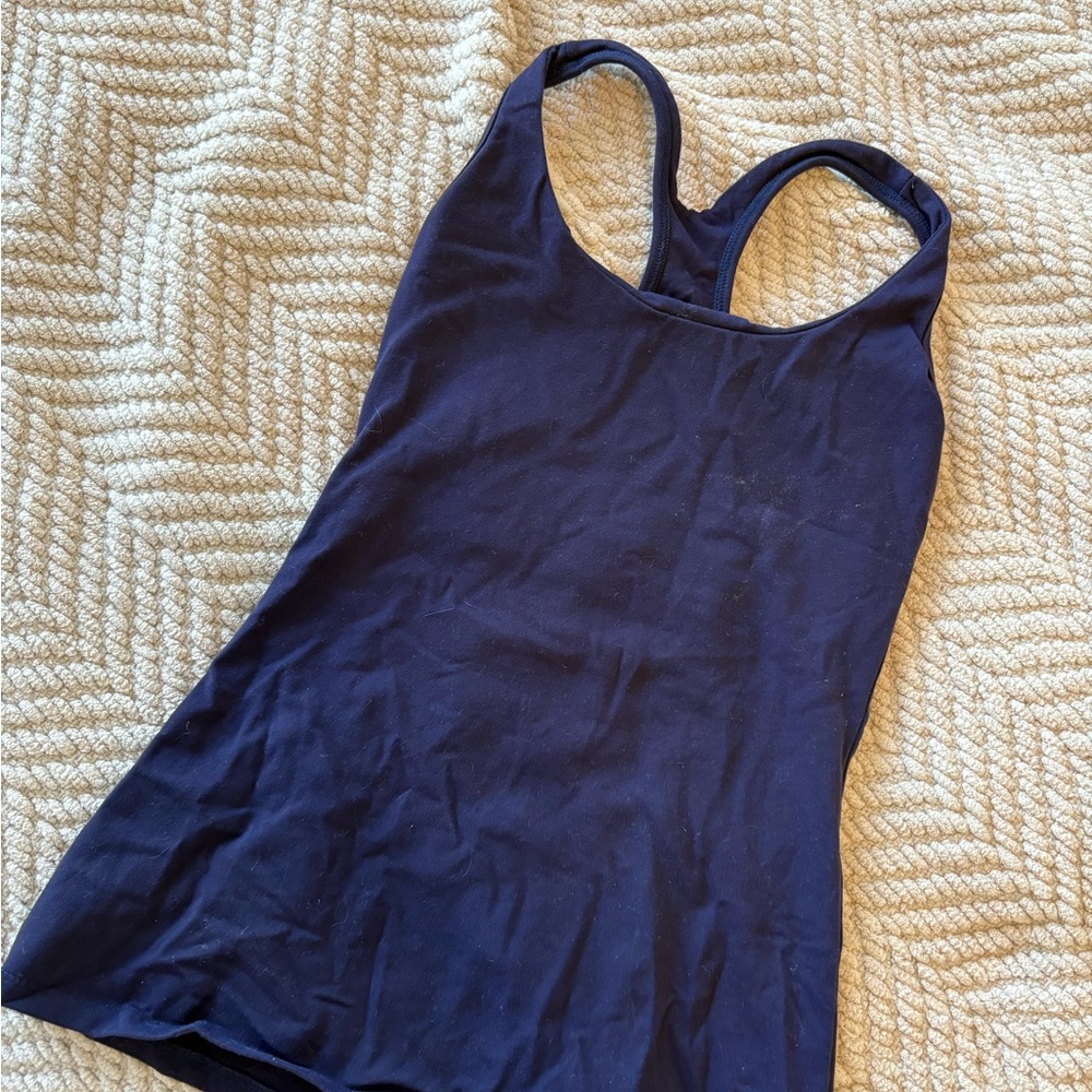 Elegant Navy Blue Women's Tank Top